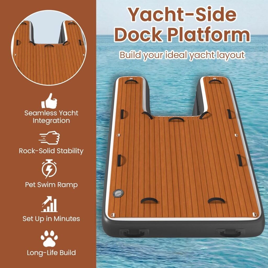 Danrelax floating dock setup with reinforced PVC and pet-friendly design