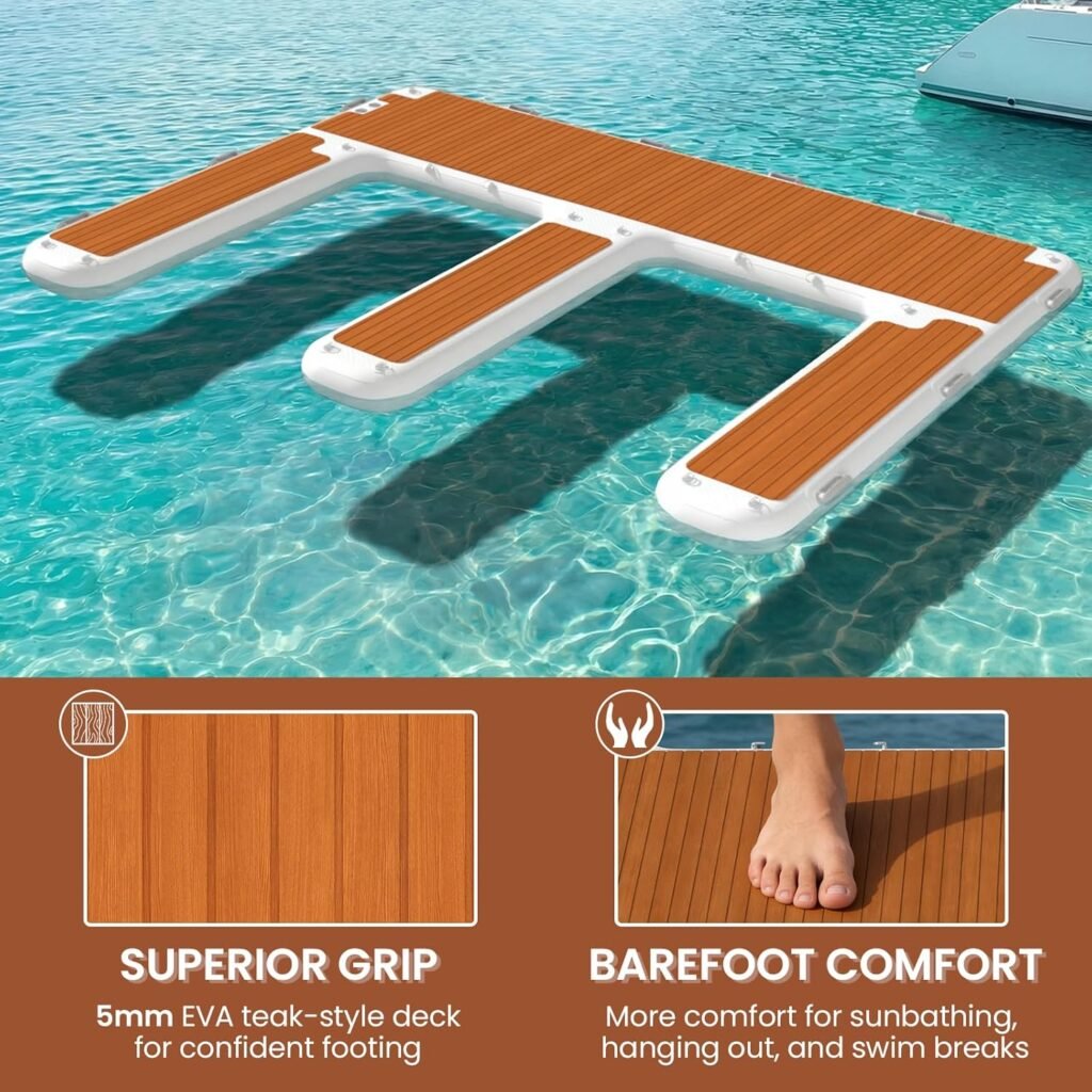 Danrelax large U-shape floating dock with reinforced PVC structure