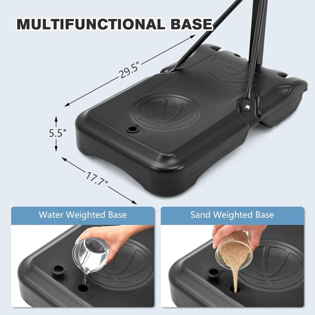 Danrelax poolside basketball hoop with adjustable height and weighted base