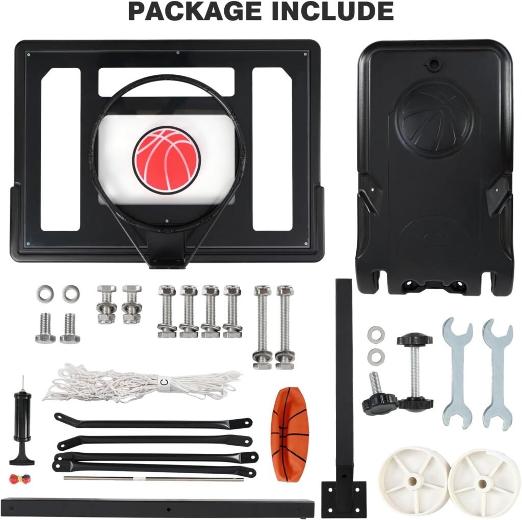 Danrelax adjustable pool basketball set with portable base and ball