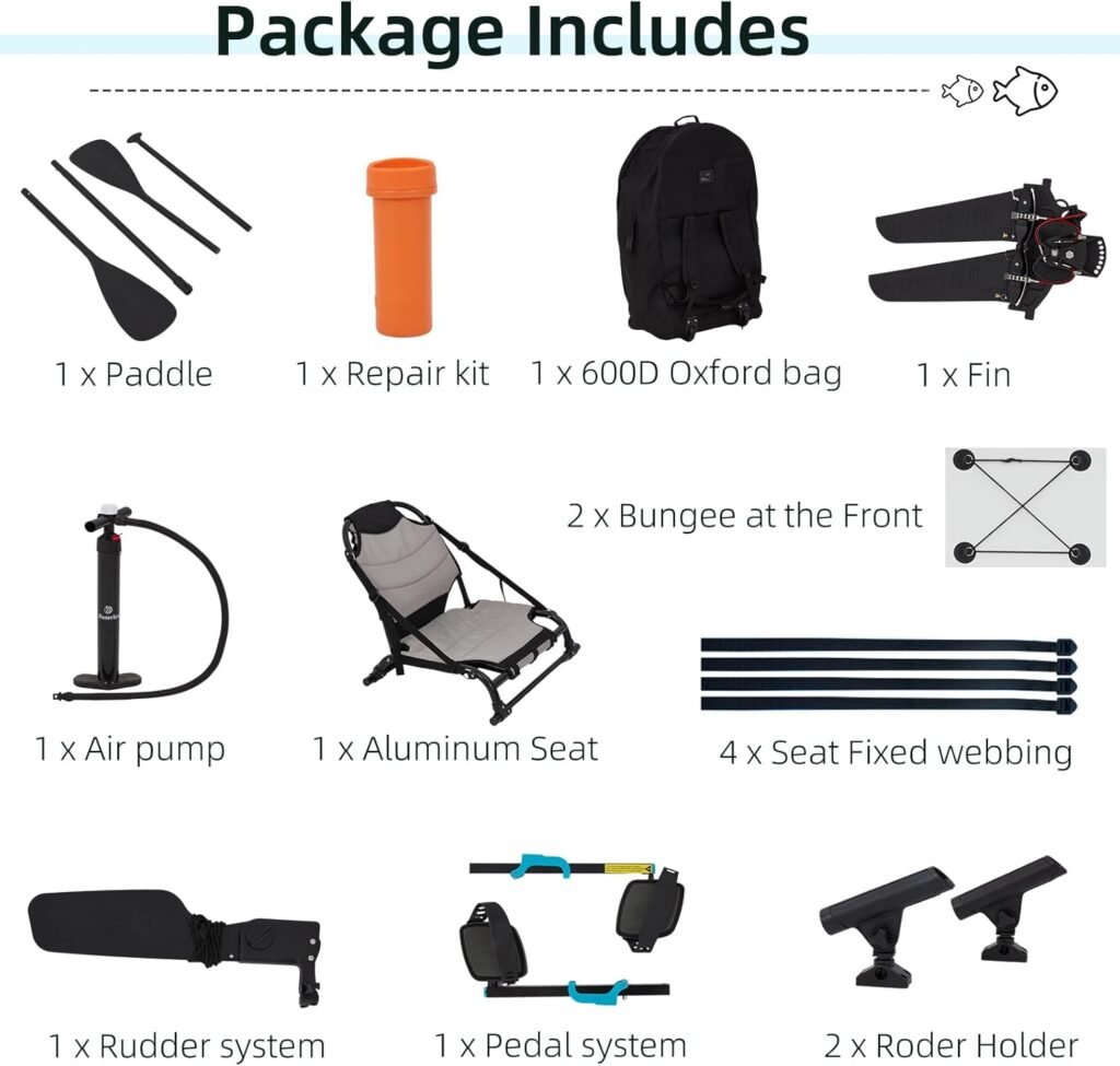 Danrelax 12ft inflatable pedal kayak manual