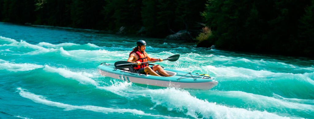Danrelax inflatable kayak with motor