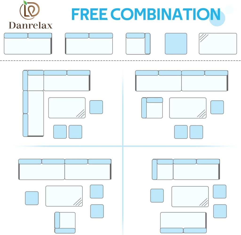 Danrelax aluminum patio set arranged for garden or backyard seating