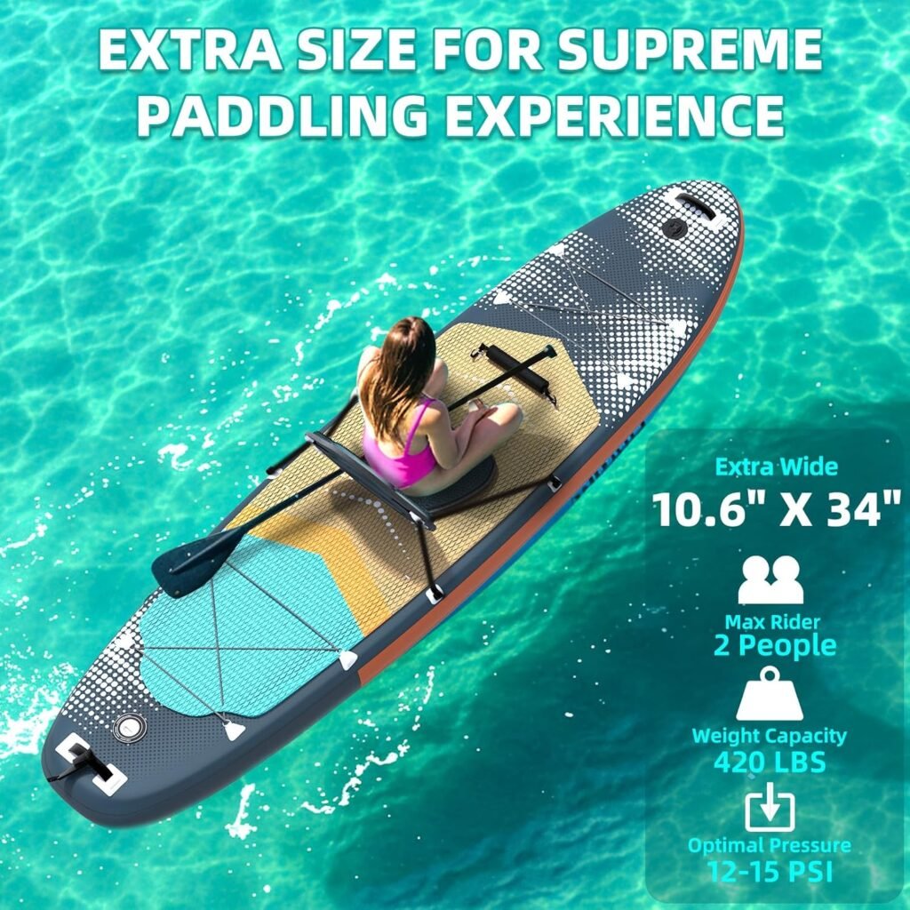 Danrelax SUP with seat setup for fishing and recreational paddling